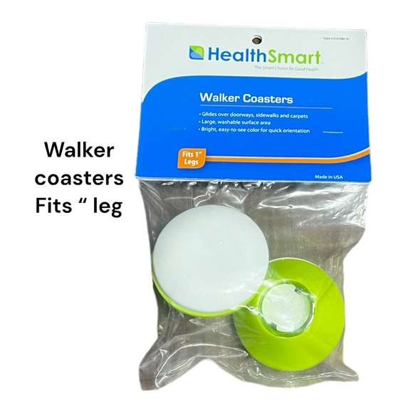 HealthSmart walker Other - Walker & Rollator Coasters & Pads by HealthSmart fits 1” leg,  bright color. NIP